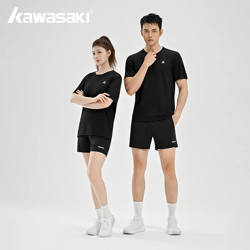 Badminton Emoji - 가와사키 남성 커플 배드민턴 세트 반팔