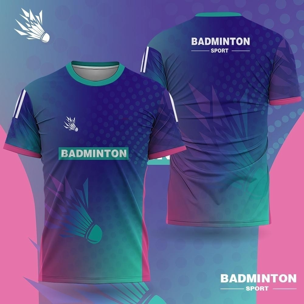 남성 배드민턴 의류 그라데이션 3D 프린트 배드민턴 티 - Badminton Emoji 리뷰 및 가격